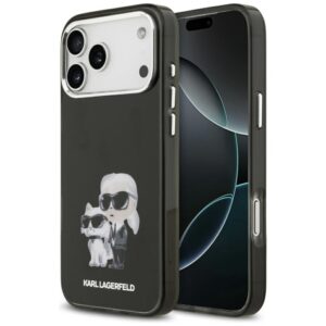 Kitos prekės Karl Lagerfeld  Karl Lagerfeld IML Aquarelle Karl & Choupette & Logo MagSafe Case for iPhone 17 Pro - Black 