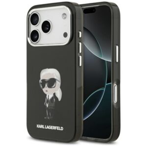 Kitos prekės Karl Lagerfeld  Karl Lagerfeld IML Aquarelle Karl & Logo MagSafe Case for iPhone 17 Pro - Black 