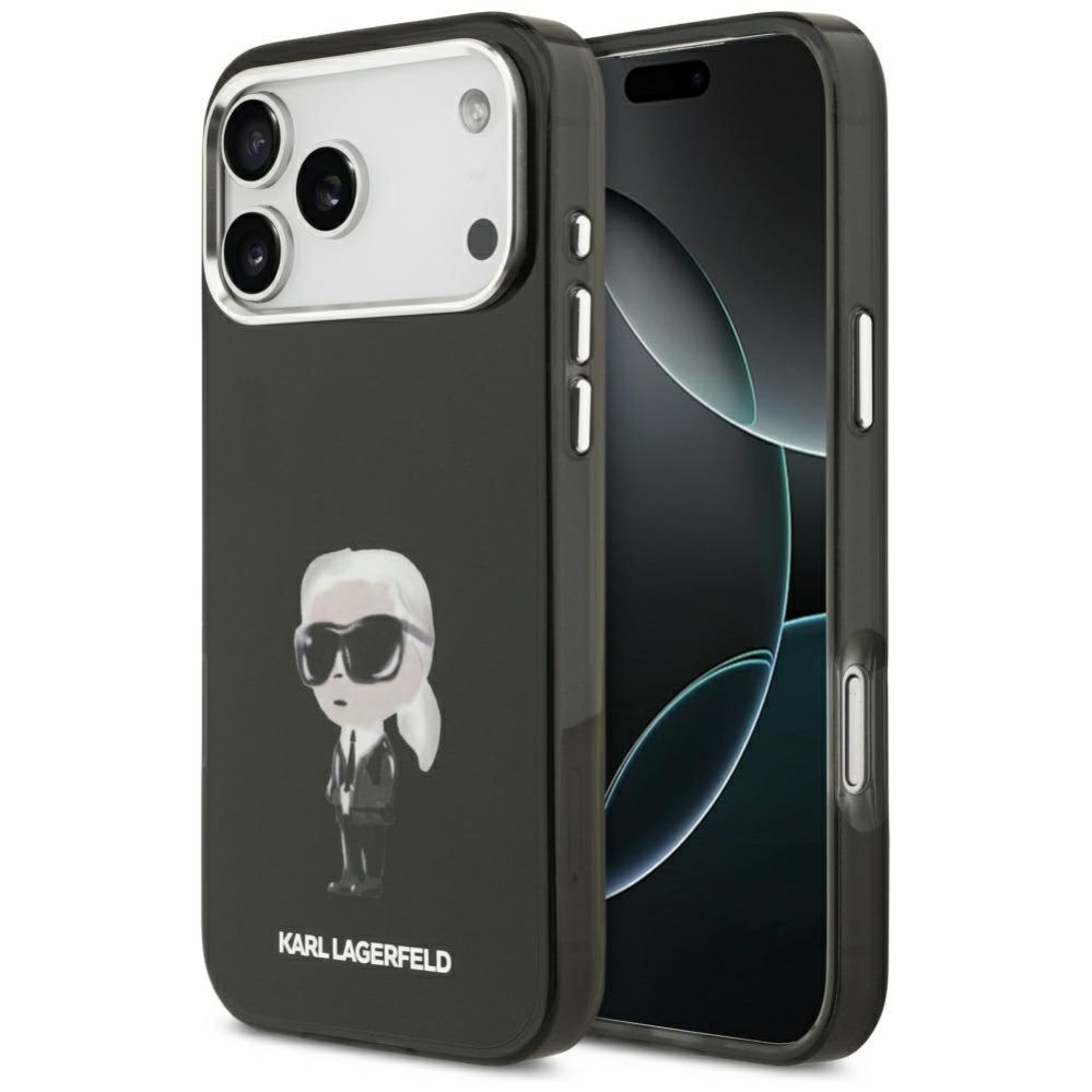 Kitos prekės Karl Lagerfeld Karl Lagerfeld IML Aquarelle Karl & Logo MagSafe Case for iPhone 17 Pro Max - Black