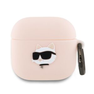 Citas preces Karl Lagerfeld  Karl Lagerfeld Silicone Choupette Head 3D Case for AirPods 4 - Pink 