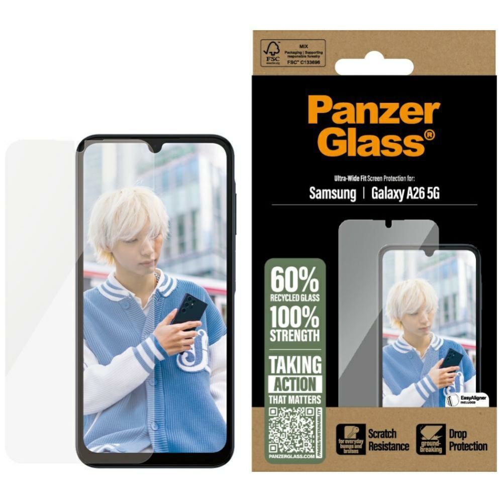 Citas preces Panzer Glass PanzerGlass Ultra-Wide Fit Tempered Glass for Samsung Galaxy A26 5G - Clear