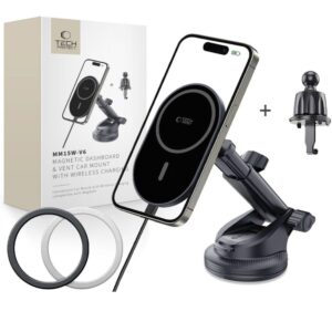 Other goods Tech-Protect  Tech-Protect mm15W-V6 Magnetic MagSafe Car Holder for Cockpit/Windshield/Air Vent - Black 
