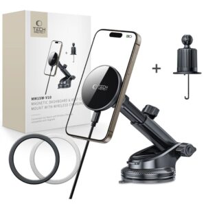 Other goods Tech-Protect  Tech-Protect mm15W-V10 Magnetic MagSafe Car Holder for Cockpit/Windshield/Air Vent - Black 
