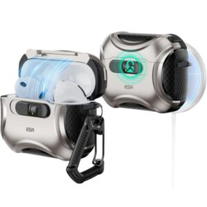 Citas preces ESR  ESR Cyber ​​FlickLock MagSafe case for AirPods Pro 3 - silver 