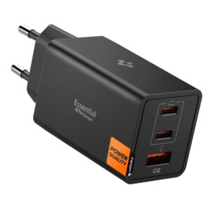 Other goods Spigen  Spigen Essential EE673EU 3-port charger 2xUSB-C 1xUSB-A 67W - black 