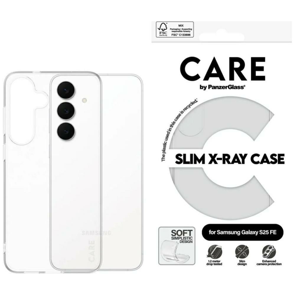 Citas preces Panzer Glass CARE by PanzerGlass Fashion X-Ray Case for Samsung Galaxy S25 FE - Transparent