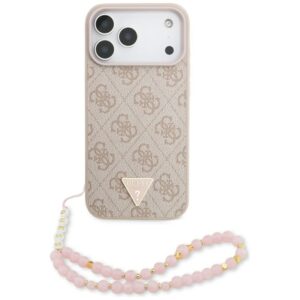 Citas preces Guess  Guess 4G Strap Triangle Logo MagSafe Case for iPhone 17 Pro Max - Pink 