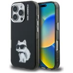 Other goods Karl Lagerfeld  Karl Lagerfeld IML Aquarelle Choupette & Logo iPhone 16 Pro Case - Black 