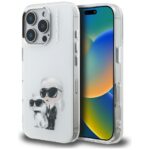 Muud kaubad Karl Lagerfeld  Karl Lagerfeld IML Aquarelle Karl & Choupette & Logo Case for iPhone 16 Pro Max - White 