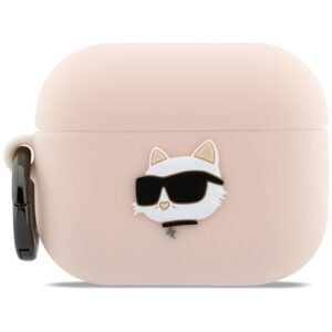 Citas preces Karl Lagerfeld  Karl Lagerfeld Silicone Chaupette Head 3D Case for AirPods Pro 3 - Pink 