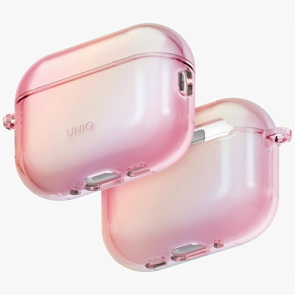 Citas preces UNIQ Uniq Iridescia Hang Case for AirPods Pro 3 - Transparent Pink