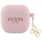 Muud kaubad Guess  Guess AirPods 4 cover Silicone 4G Charm case - pink 