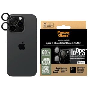 Kitos prekės Panzer Glass  PanzerGlass Hoops Lens Protector for iPhone 16 Pro / 16 Pro Max - Black 