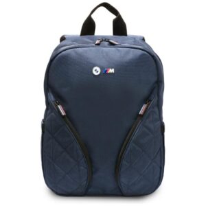 Citas preces BMW  BMW Nylon Pockets & Metal Logo 16" Laptop Backpack - Navy Blue 