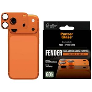 Kitos prekės Panzer Glass  PanzerGlass Fender Camera Protector Tempered Glass Lens for iPhone 17 Pro - Orange 