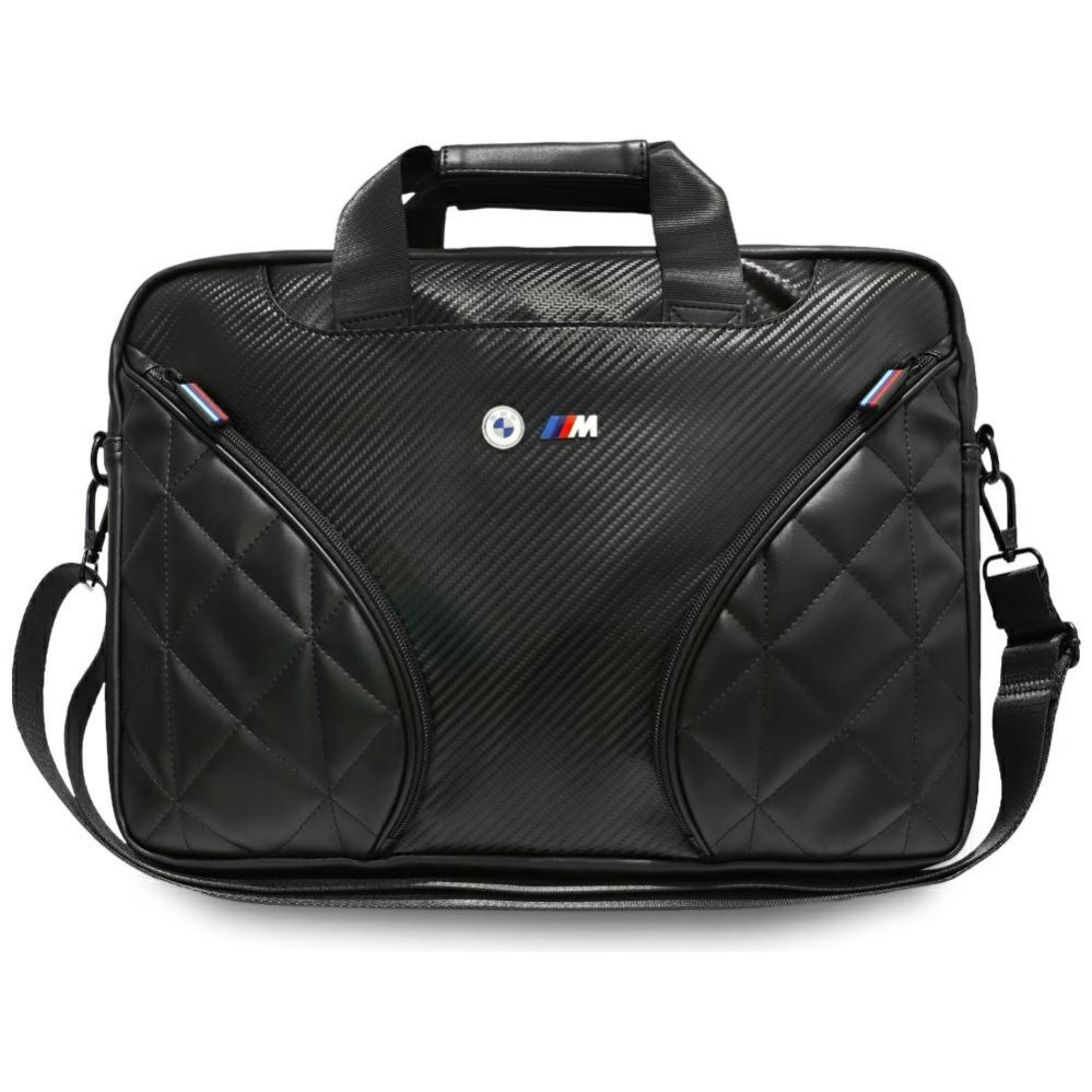 Citas preces BMW BMW Carbon Pockets & Metal Logo 16" Laptop Bag - Black