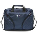 Citas preces BMW  BMW Nylom Pockets & Metal Logo 16" Laptop Bag - Navy Blue 