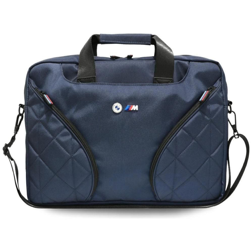 Citas preces BMW BMW Nylom Pockets & Metal Logo 16" Laptop Bag - Navy Blue