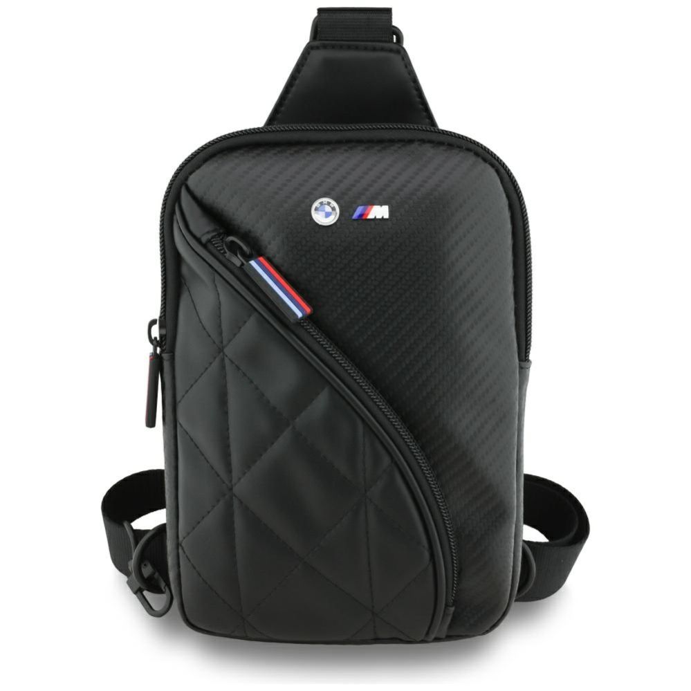 Citas preces BMW BMW Carbon Pocket & Metal Logo Crossbody Phone Bag - Black