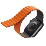 Kitos prekės UNIQ  Uniq Revix Magnetic Strap for Apple Watch 42 / 44 / 45 / 49 mm - Black and Orange 