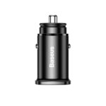 Adaptrid Baseus  Baseus Square PPS smart car charger with USB Quick Charge 4.0 QC 4.0 and USB-C PD 3.0 SCP ports black (CCALL-AS01) 