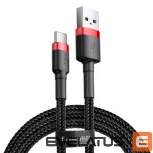 Cable Baseus  Baseus Cafule USB-A / USB-C QC 3.0 3A cable 0.5 m - black and red 