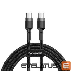 Cable Baseus  Baseus CATKLF-HG1 USB-C - USB-C PD QC cable 60W 3A 480Mb/s 2m - black and gray 