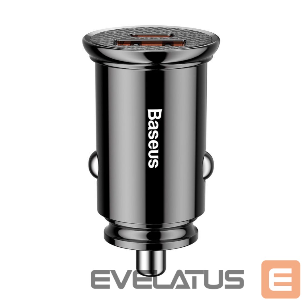 Autolaadijad Baseus Baseus Circular PPS smart car charger with USB Quick Charge 4.0 QC 4.0 and USB-C PD 3.0 SCP ports black (CCALL-YS01)