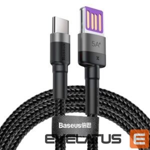 Cable Baseus  Baseus Cafule cable USB Type C SuperCharge 40W Quick Charge 3.0 QC 3.0 1m gray-black (CATKLF-PG1) 