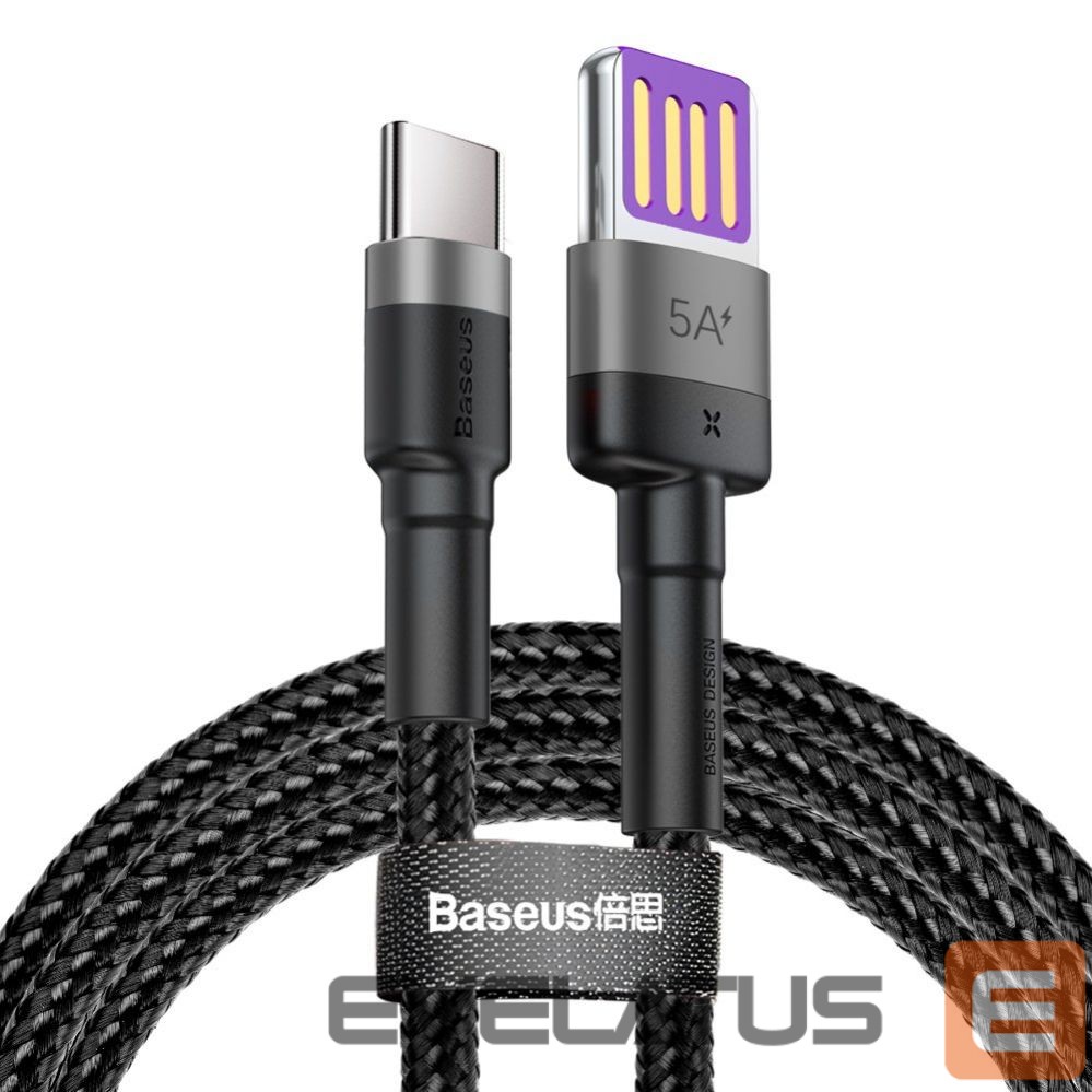 Cable Baseus Baseus Cafule cable USB Type C SuperCharge 40W Quick Charge 3.0 QC 3.0 1m gray-black (CATKLF-PG1)