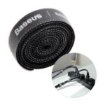 Cable Baseus  Baseus Rainbow Circle hook and loop Straps - velcro tape cable organizer 1m black (ACMGT-E01) 