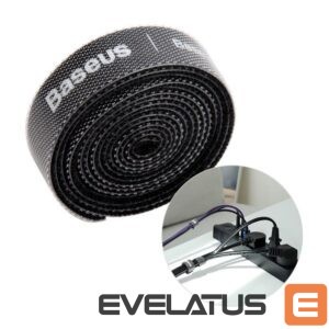 Cable Baseus  Baseus Rainbow Circle hook and loop Straps - velcro tape cable organizer 1m black (ACMGT-E01) 