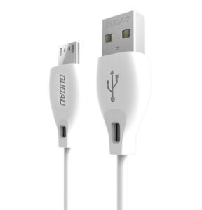 Kabelis Dudao  Dudao cable micro USB cable 2.4A 2m white (L4M 2m white) 
