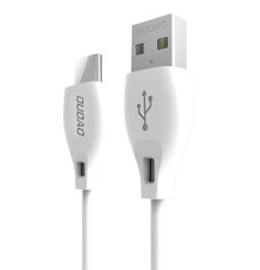 Kabelis Dudao  Dudao cable USB Type C 2.1A 1m white (L4T 1m white) 