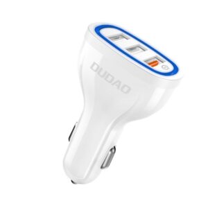 Adapteris Dudao  Dudao car charger quick charge Quick Charge 3.0 QC3.0 2.4A 18W 3x USB white (R7S white) 