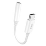 Cable Dudao  Dudao audio adapter headphone adapter from USB Type C to mini jack 3.5 mm white (L16CPro white) 