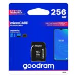 Флеш-накопитель Goodram  Goodram Microcard 256 GB micro SD XC UHS-I class 10 memory card, SD adapter (M1AA-2560R12) 