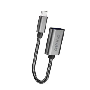 Kabelis Dudao  Dudao adapter cable OTG USB 2.0 to USB Type C gray (L15T) 