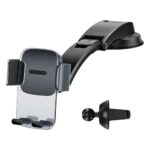 Automatinis laikiklis Baseus  Baseus 2in1 car holder for cockpit and ventilation grille black (SUYK000001) 