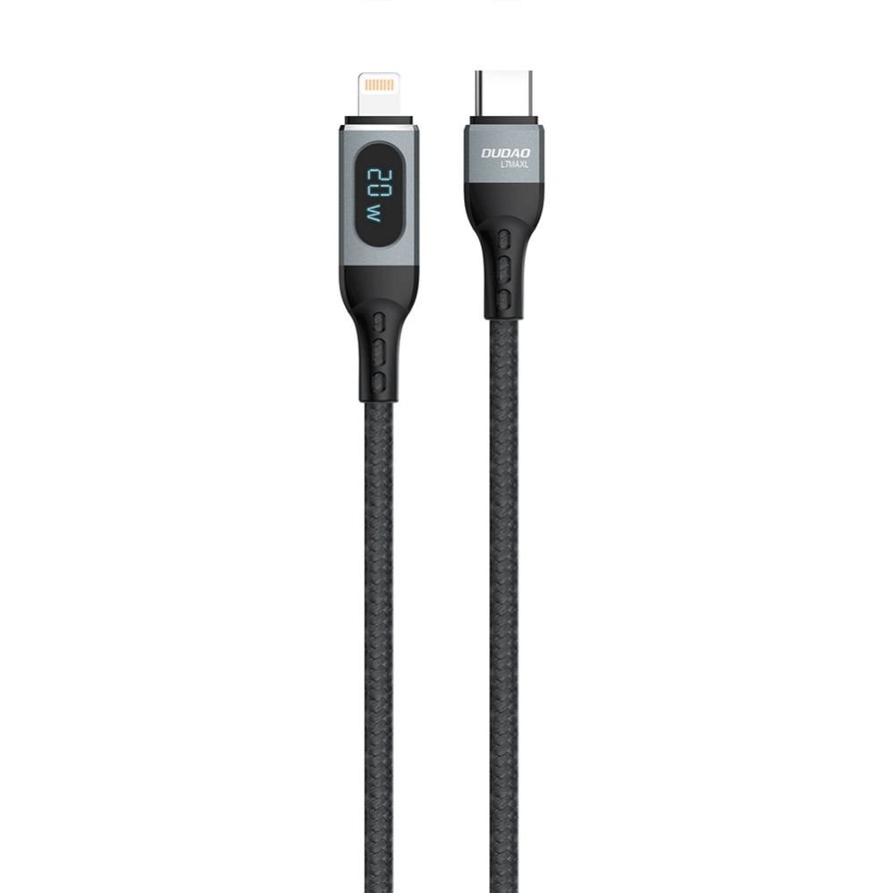 Üleminek Dudao Dudao USB Type C - Lightning cable fast charging PD 20W 1m black (L7MaxL)