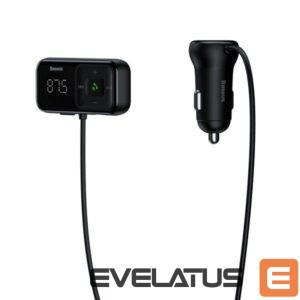 FM transmitter Baseus  Wireless Bluetooth FM transmitter with charger Baseus S-16 (Overseas edition) - black 