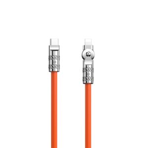 Kabelis Dudao  Dudao L24CL USB-C - Lightning angled cable with 180° rotation 30W 1m - orange 