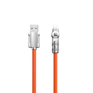 Kabelis Dudao  Dudao L24AL USB-A - Lightning angled cable with 180° rotation 30W 1m - orange 