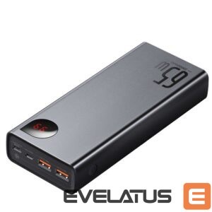 Power bank Baseus  Baseus Adaman powerbank 2x USB / 1x USB Type C / 1x micro USB 20000mAh 65W Quick Charge 3.0 Power Delivery black (PPIMDA-D01) 
