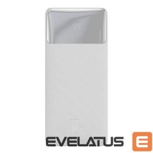Power bank Baseus  Baseus Bipow powerbank with display 10000mAh 15W white (Overseas Edition) + USB-A - Micro USB cable 0.25m white (PPBD050002) 