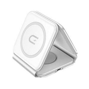 Adapteris Dudao  Dudao A11N 15W 3in1 Inductive Charger - White + USB-C / USB-C Cable 