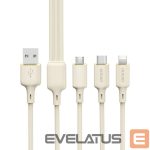 Muu telefoni lisavarustus Dudao  Dudao L7SE 3in1 USB-A - 2x USB-C / Lightning 66W Cable 1.2m - beige 