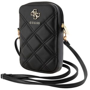 Cits mobilo telefonu aksesuārs Guess  Guess Zip Quilted 4G bag - black 