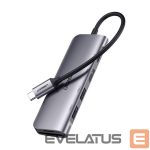 Cable Ugreen  Ugreen CM195 ​​6in1 adapter USB-C - HDMI / 2x USB-A 3.0 / USB-C PD / SD / TF reader - gray 