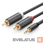 Kaabel Ugreen  Ugreen AV102 10512 cable 3.5 mm mini jack (male) / 2RCA (male) 3m - gray 